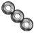 Oxballs Pack of 3 Grey mini cockrings