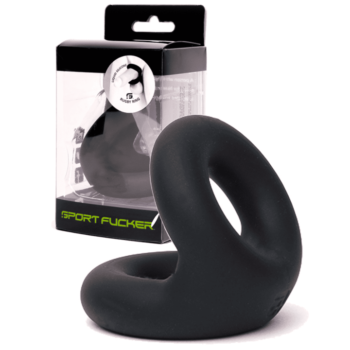 Sport Fucker Liquid Silicone Rugby Ring - Black