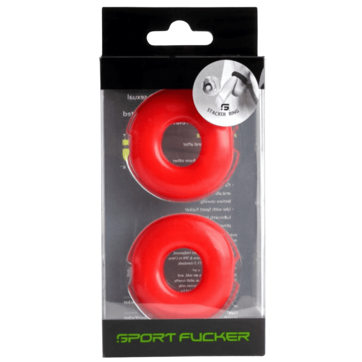Sport Fucker Stacker Rings 2-Pack Red
