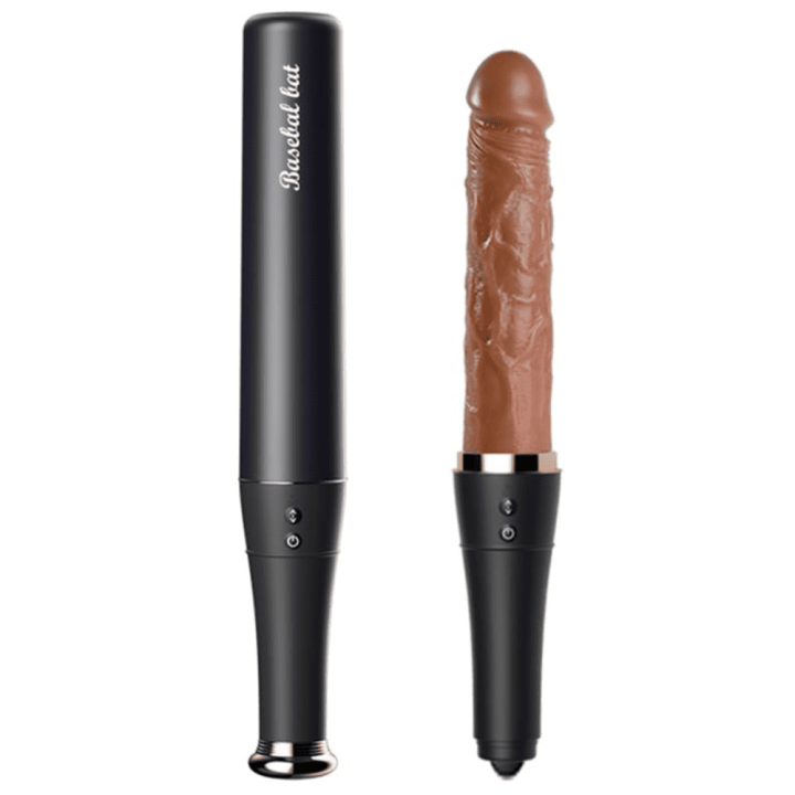 Dildo Handle Vibrating and Reciprocating Baseball Bat 20 x 4cm