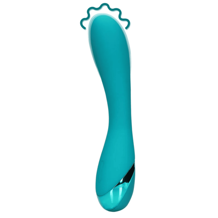 Wibrator punktu G Smooth Silicone G-Spot Vibrator - Teal Blue