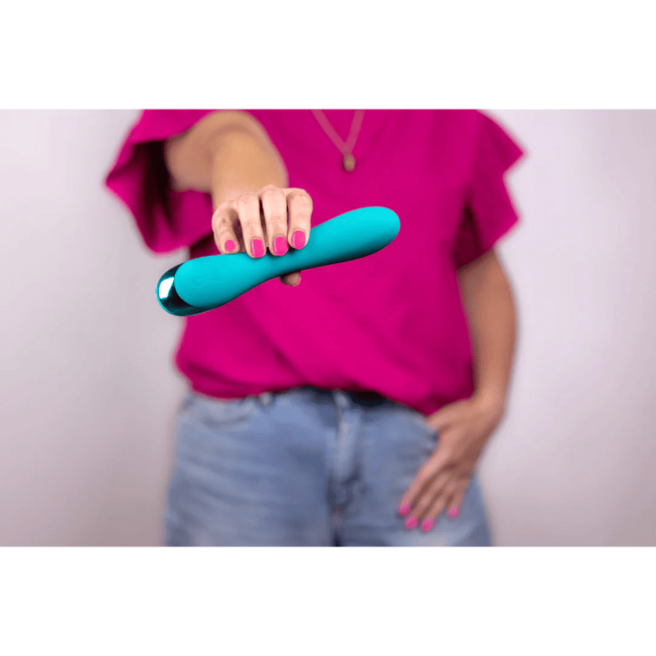 Wibrator punktu G Smooth Silicone G-Spot Vibrator - Teal Blue