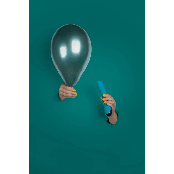 Wibrator punktu G Smooth Silicone G-Spot Vibrator - Teal Blue