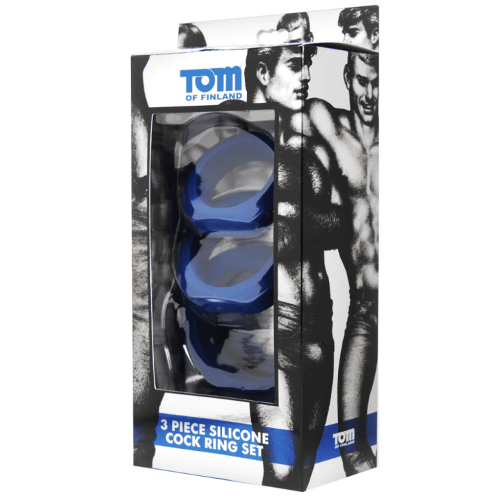Tom Of Finland To 3-Piece Silicone Cockring Set