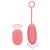 Ultra Soft Silicone Egg Vibrator with Remote Control - Pink Arabesque