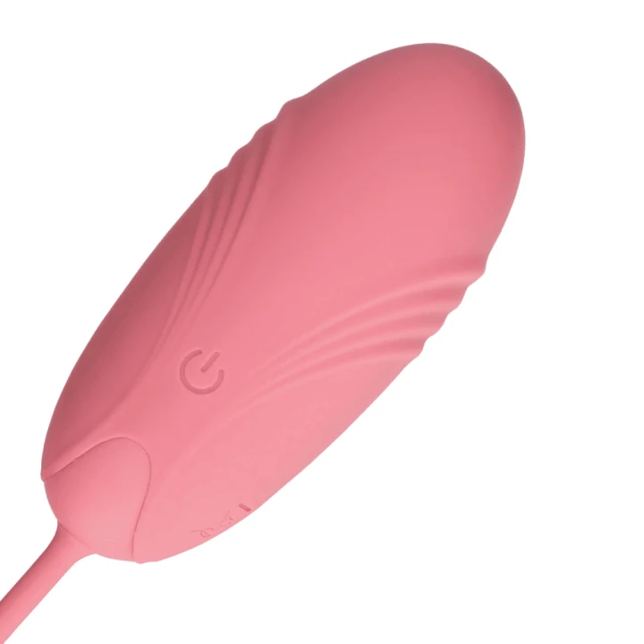 Ultra Soft Silicone Egg Vibrator with Remote Control - Pink Arabesque