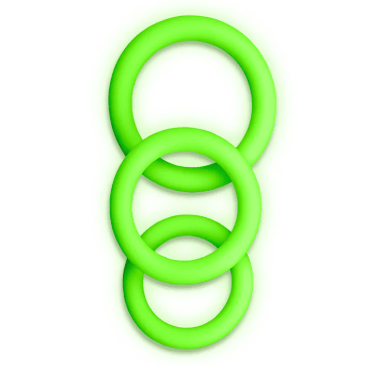 Cockring Set - Glow in the Dark - 3 Pieces
