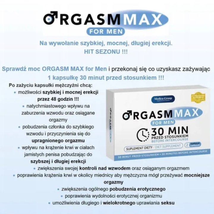 OrgasmMax for Men 2 Kapsułki