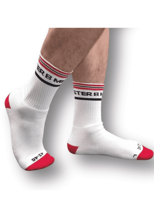 Mister B Fist Pig White-Red Socks