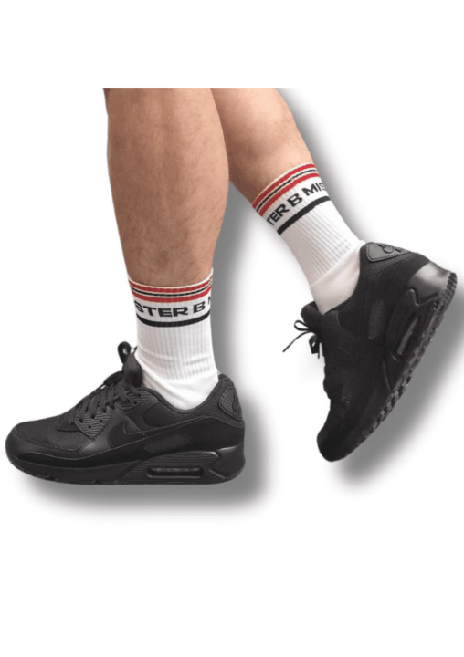 Mister B Fist Pig White-Red Socks