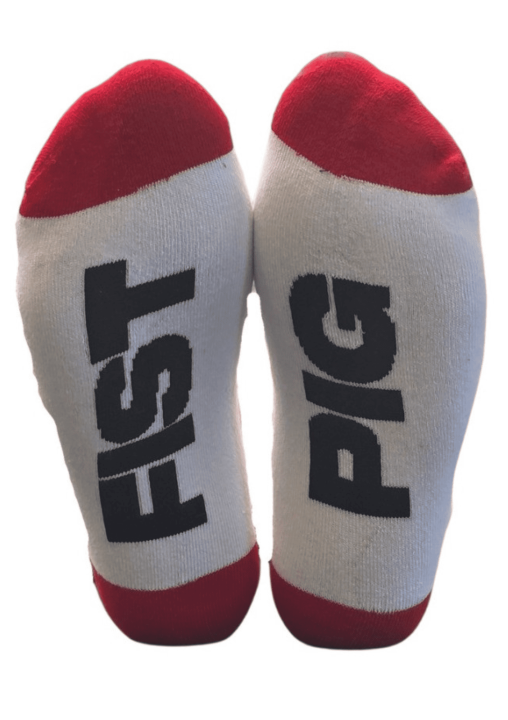 Mister B Fist Pig White-Red Socks