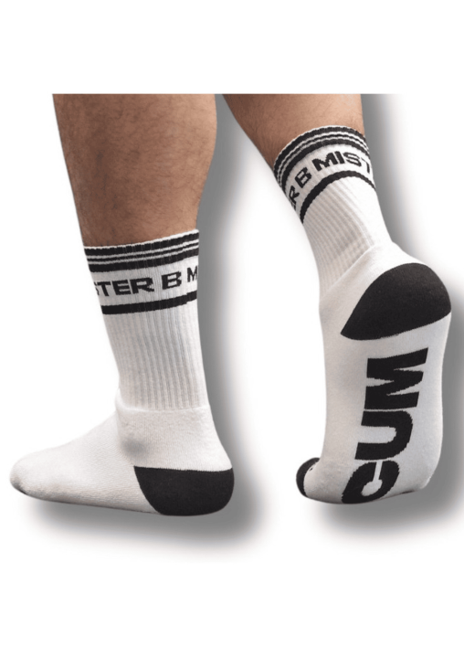 Mister B Cum Dump White Socks