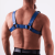 Leather Chest Harness Blue harness premium z naturalnej miękkiej skóry niebieski