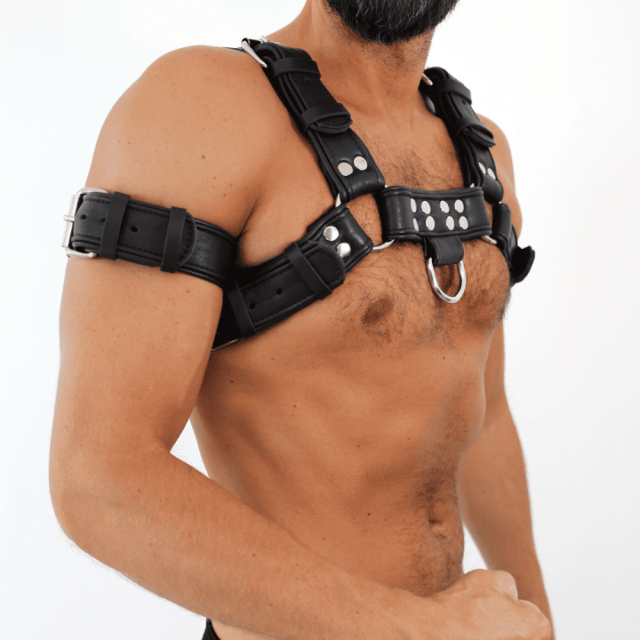 DR LEE Leather Wirstband black