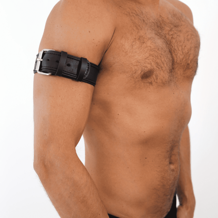 DR LEE Leather Wirstband black