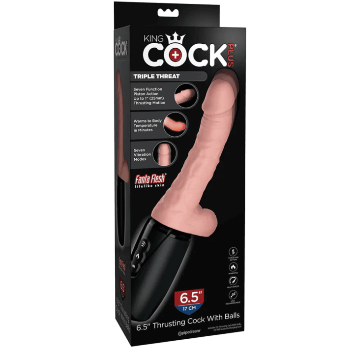 King Cock 6.5 Inch Thrusting Cock with Balls