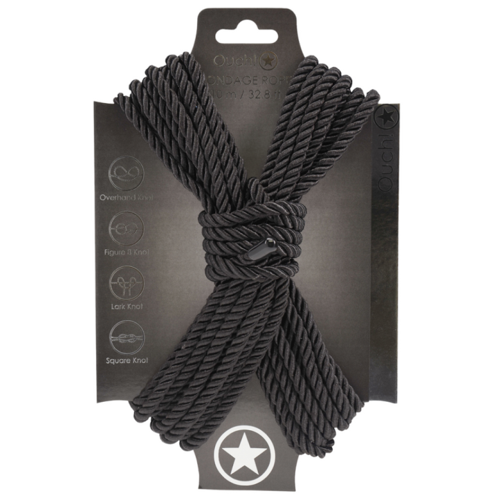 Lina do krępowania Polyester Bondage Rope - 32.8 ft : 10 m - Black.png