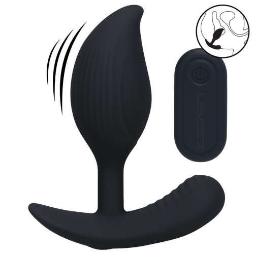 Remote Control Vibrating Liquid Silicone Anal Plug - Black.png
