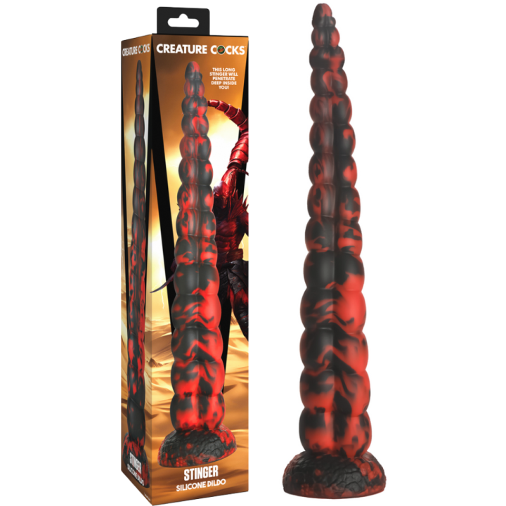 Stinger - Silicone Dildo - Red:Black.png