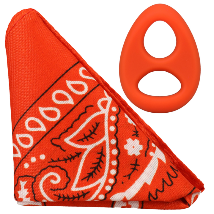 The Code - Silicone Cockring with Bandana - Orange.png