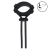 Detachable Wide Adjustable Silicone Lasso Cockring - 5mm - Black