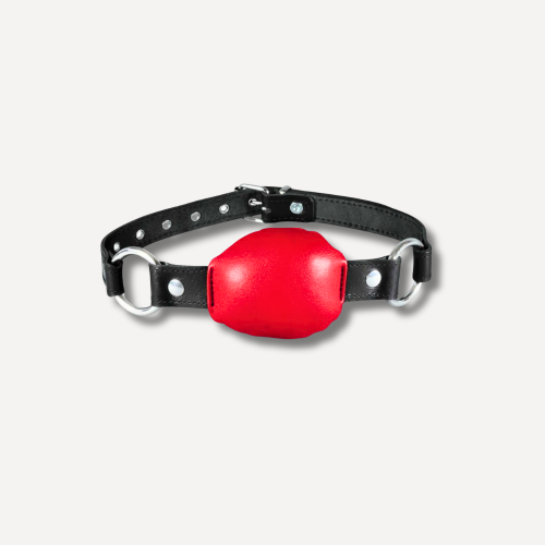 Skórzany Knebel Leather gag Silence Gag Red