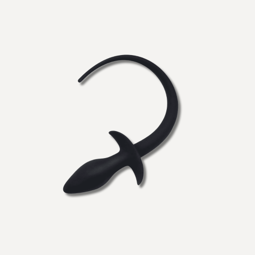 Silicone Dog Tail Plug 7.5 x 3.1cm Black