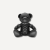 Skórzany Miś z Czarnymi Skórzanymi Akcesoriami Leather BDSM TEDDY Black