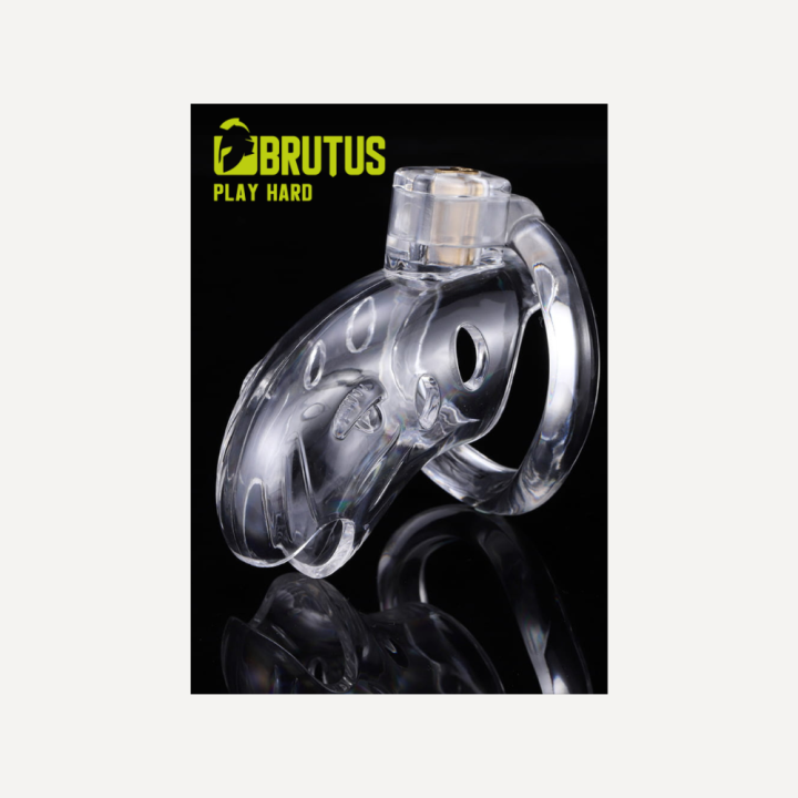 Klatka na Penisa BRUTUS SHARK - Chastity Cage Clear