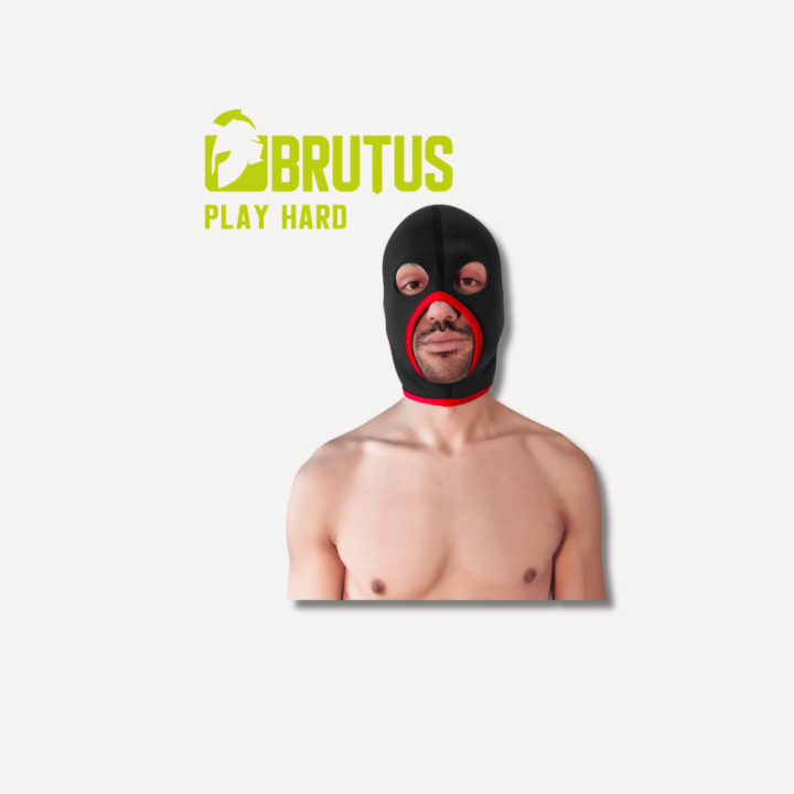 BRUTUS Neoprene Face Fucker Hood Black / Red