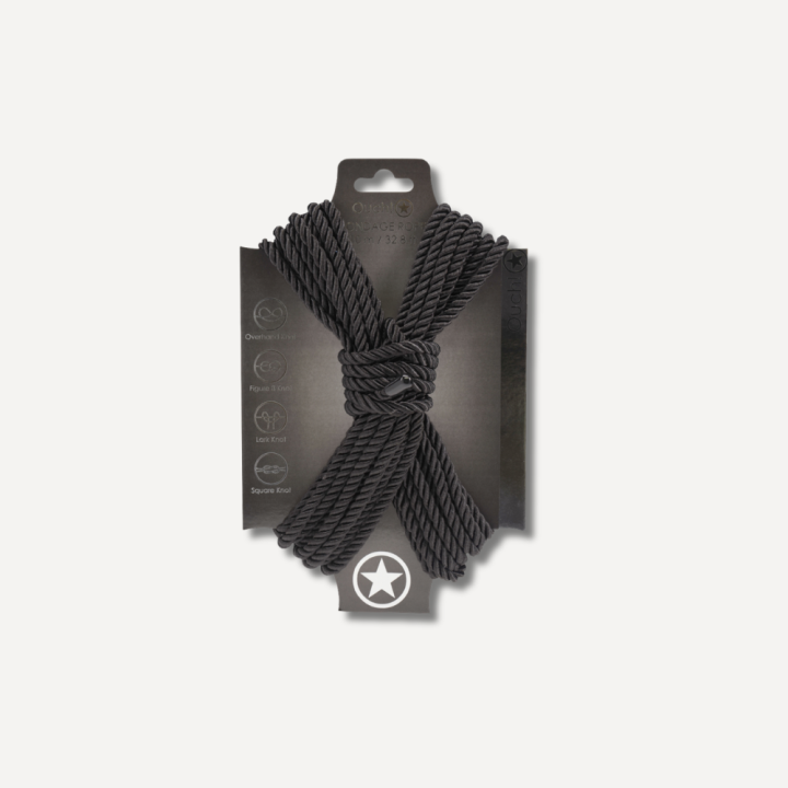 Lina do krępowania Polyester Bondage Rope - 32.8 ft / 10 m - Black