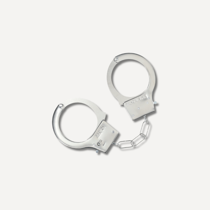 Metalowe kajdanki Classic Metal Handcuffs - Silver