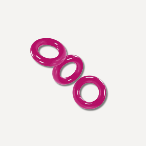 Set of 3 Willy Rings Pink Cockrings