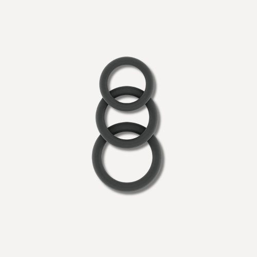 Zestaw pierścieni na penisa Lot of 3 Sono Silicone Cockrings n°25 Grey