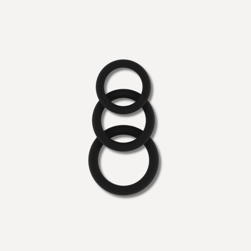 Zestaw pierścieni na penisa Lot of 3 Black Sono Cockrings N°25