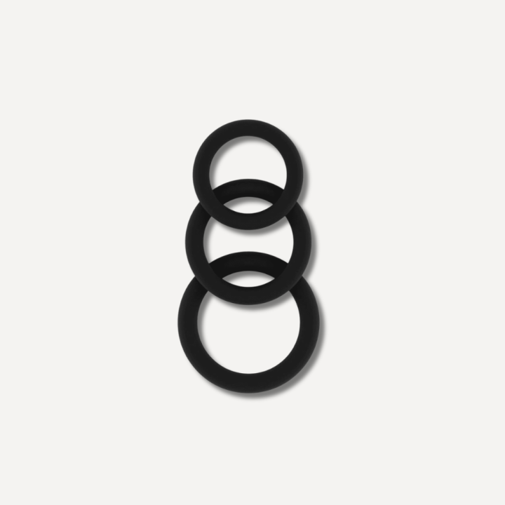 Zestaw pierścieni na penisa Lot of 3 Black Sono Cockrings N°25