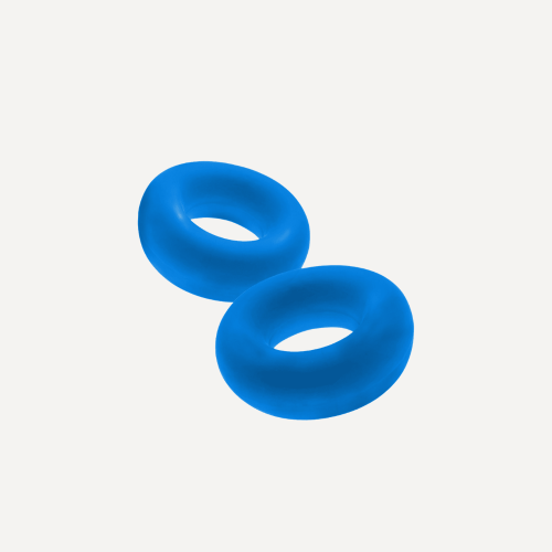 Hünkyjunk Stiffy Cockring 2-Pack - Teal Ice