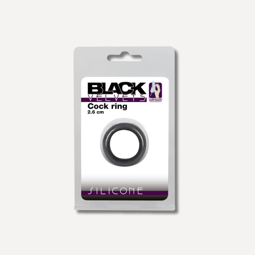 Cockring Velvet Ring S Black 26mm