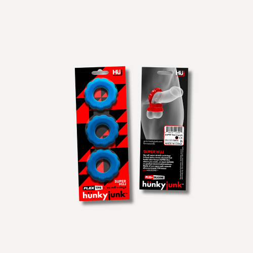 Hünkyjunk SUPER HUJ 3-pack Cockrings Teal Ice