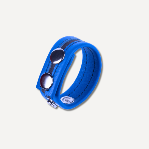 Leather Cockring Tippy Blue
