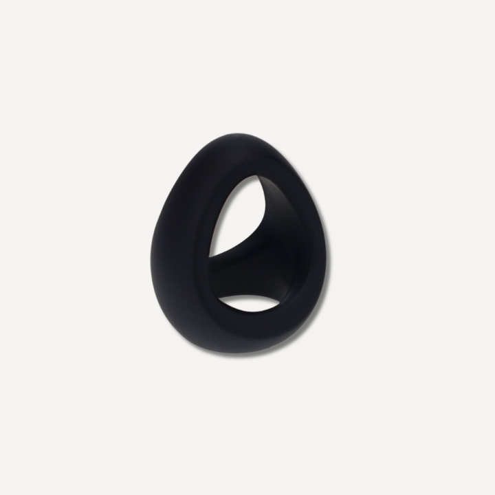 Soft Tri O Silicone Cockring - Black
