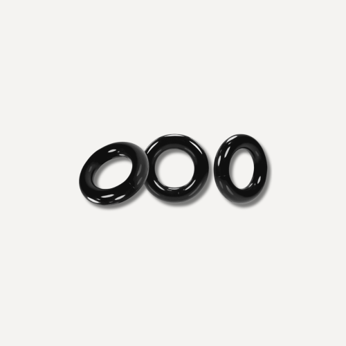 Oxballs Set of 3 Willy Rings Black