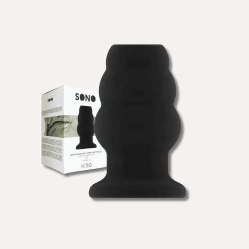 Tunel analny Hollow Tunnel Butt Plug 4 inch black - SONO No.50