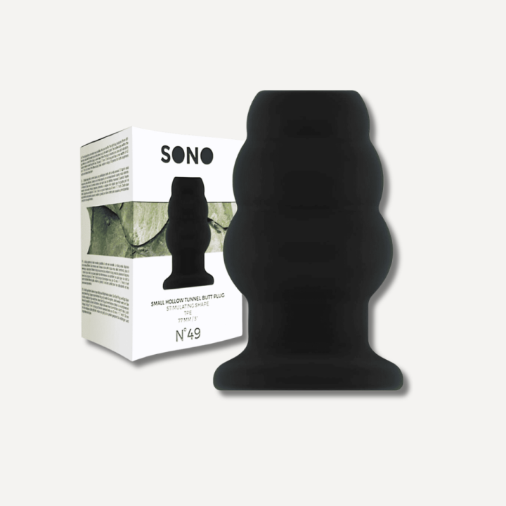 Hollow Tunnel Butt Plug 3 inch black - SONO No.49