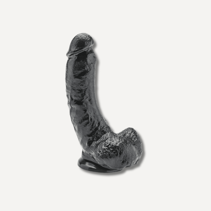 Dildo 8 inch with Balls Black Maxi Jim 17 x 5cm