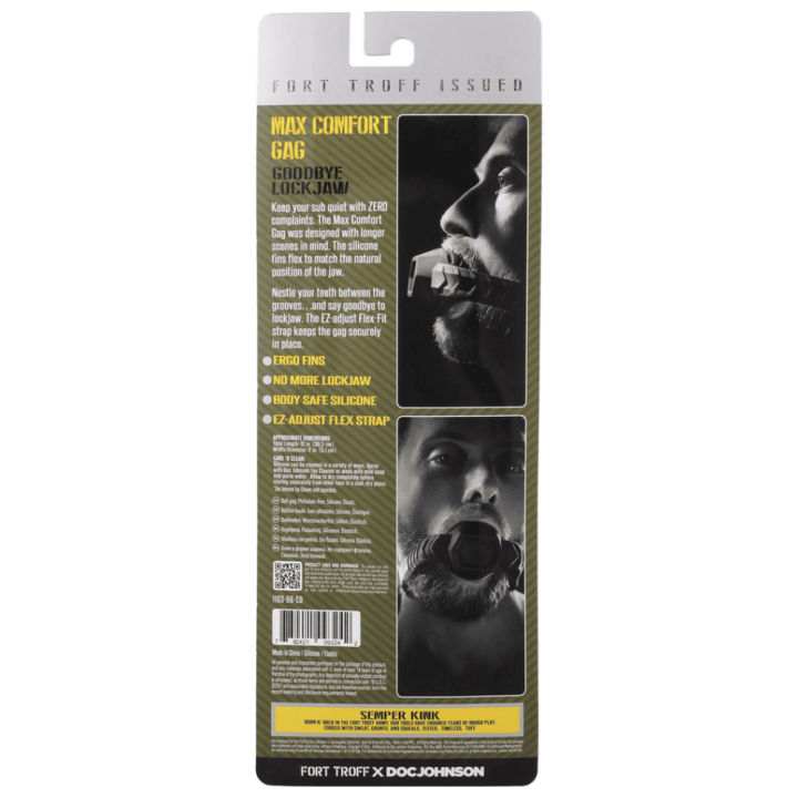 Fort Troff Knebel Max Comfort Gag - Black