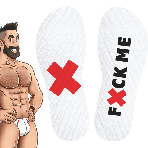 Fuck Me SneakXX white socks