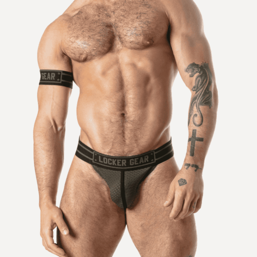 Locker Gear Sport Mesh Jockstrap Khaki