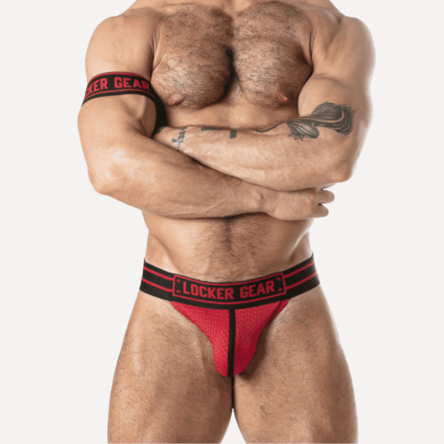 Locker Gear Sport Mesh Jockstrap Red