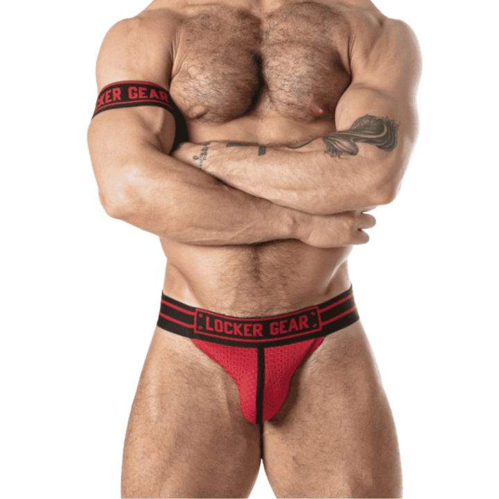 Locker Gear Sport Mesh Jockstrap Red